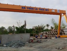 CHẾ TẠO VÀ LẮP ĐẶT CỔNG TRỤC 10 TẤN -  AN GIANG